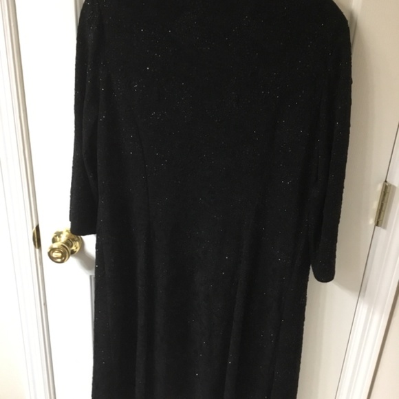2Piece Alex Evenings Black Dress with Gorgeous Topper, NWT, Size 16 - Picture 6 of 16